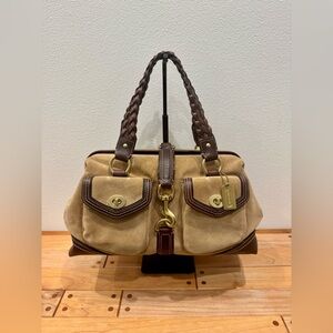 Coach Daphne Frame Doctor Satchel Bag in Suede and Leather EUC